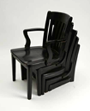 Five Black Corrected Chairs